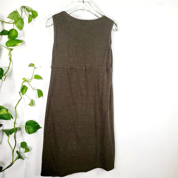 HARLOW Dress 100% Cotton‎ Olive Green Mini  SP SMALL PETITE Sleeveless Tie Waist - Picture 7 of 8